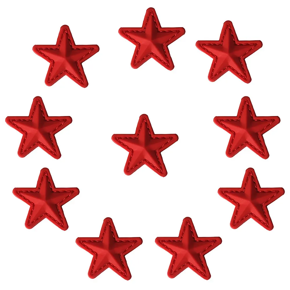 Stars PVC Badges Hats Clothing Logo Rubber Silicone Patches Custom 3D Glowing Rubber Soft Garment PVC Patches