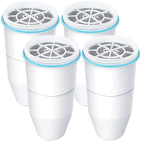 Système de filtration d'eau portable PUREZA NSF42 avec filtre à charbon actif pour Zero-Water ZR-017, lot de 4