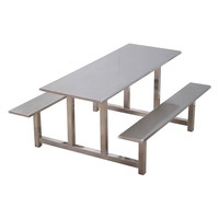 Table à manger en acier inoxydable, version épaissie - Sièges de cantine pour étudiants/employés d'usine