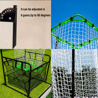 Équipement d'entraînement portable pour lanceur de volley-ball, filet cible réglable en fer, collecteur de balles multifonctionnel