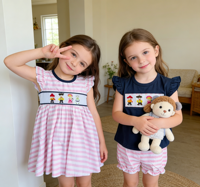 Robe d'été rayée à volants pour filles, style ODM Yihui, idéale pour les vacances à la plage, pour enfants de 1 à 8 ans