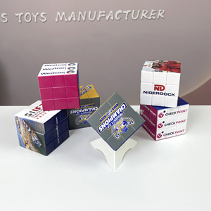 Tùy chỉnh in logo quảng cáo 3x3 xoay câu đố khối đồ chơi Stickerless ma thuật tốc độ Cube - Product Image 2