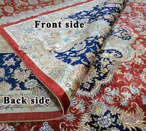 Tapis d'Orient en soie persane 100% fait main <span class=keywords><strong>de</strong></span> grande taille 9x12 à vendre, couleur rouge avec 400L <span class=keywords><strong>de</strong></span> nœuds doubles pour salon - Product Image 6