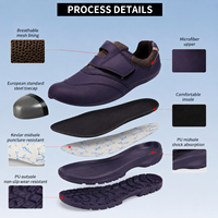 Chaussures de sécurité AOXIANG basses en cuir microfibre avec doublure en maille, antidérapantes, embout en acier, résistantes à l'eau, pour la construction et le travail en usine en hiver
