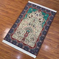 Tapis de prière musulman en polyester rembourré à motif floral, lavable et inodore, pour la maison, les voyages et la voiture, prix de gros abordable