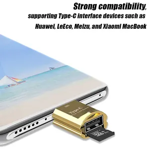 <span class=keywords><strong>Adaptador</strong></span> <span class=keywords><strong>USB</strong></span> Tipo C <span class=keywords><strong>OTG</strong></span> Metálico Portátil, <span class=keywords><strong>Adaptador</strong></span> Multi <span class=keywords><strong>USB</strong></span>-C, Compatible con Tarjetas TF, Lector de <span class=keywords><strong>Micro</strong></span> SD y Unidades <span class=keywords><strong>USB</strong></span> para Teléfonos Inteligentes, Tabletas y Macbook - Product Image 2