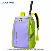 Sac à dos imperméable pour raquettes de tennis, pickleball et badminton, grande capacité, compartiment à chaussures, poche pour ordinateur portable, multicolores, logo personnalisé