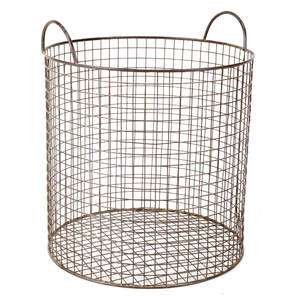 Handmade Designer Metallic <b>Wire</b> <b>Basket</b> for Kitchen Storage for <b>Laundry</b> Clothes and Food Bulk Packed Manufactured in India - Product Image 1