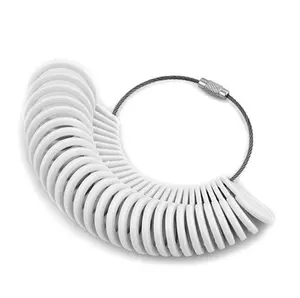 100 Pack Reusable Finger Size Gauge Measure Ring Sizer Plastic US Ring  Measurement Tool White and Black 