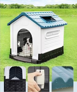 บ้านสัตว์เลี้ยงพลาสติกขนาดใหญ่ ใช้ได้ทั้งภายนอกและภายใน ดีไซน์ทันสมัย แข็งแรง ทนฝน ทนน้ำ พร้อมหลังคาโปร่งแสง สำหรับสุนัขและแมว ใช้เป็นห้องน้ำได้ - Product Image 6