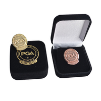 Épinglette de luxe à prix d'usine avec boîte de présentation en velours, coffret cadeau souvenir PGA