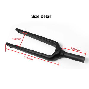 Pour <span class=keywords><strong>Brompton</strong></span> G Line vélo fourche avant <span class=keywords><strong>20</strong></span> <span class=keywords><strong>pouces</strong></span> frein à disque en Fiber de carbone à travers l'essieu M12x100mm pour le cyclisme urbain - Product Image 2