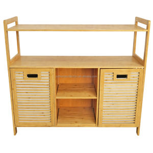 Armoire de rangement en tissu de bambou pliable pour la maison, panier à linge peu encombrant pour salle de bain et balcon (vente en gros) - Product Image 3