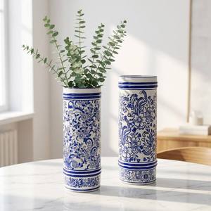 <span class=keywords><strong>Vase</strong></span> en <span class=keywords><strong>porcelaine</strong></span> bleue et <span class=keywords><strong>blanche</strong></span> de style zen chinois ARM LVG, artisanal, peinture vintage florale, décoration orientale pour la maison, <span class=keywords><strong>vase</strong></span> en céramique, grès - Product Image 2