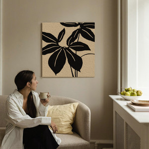 Wabi Sabi Textured <b>Abstract</b> <b>Canvas</b> Art Print Rectangle Beige Frameless Modern Living Room Decor Painting - Product Image 2