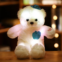 Mini peluche lumineuse ours en peluche amour poupées pour hommes peluche animaux lumineux poupées en peluche personnalisé Animal saint valentin poupée en peluche