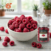 Rode gevriesdroogde frambozen Advanced Lock-Fresh gedroogde fruitsprinkels voor premium cake toppings & cocktail garnish