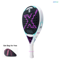 Raquette de padel Odea de style cage, cadre en fibre de carbone, panneau en tissu carbone 1K, 380g, 26cm, pour compétition professionnelle et entraînement.