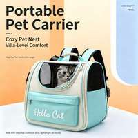 Sac à dos de transport pliable et respirant pour animaux de compagnie, grand espace transparent, idéal pour petits chiens et chats en extérieur