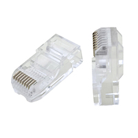 Modularer Stecker CAT.5E Männlich RJ45 Anschluss 8P8C für PCB-Druckernutzung L=23,9mm Ohne Griff LCP-Gehäuse Phosphorbronze-Kontakte