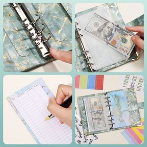 Carpeta de piel con cremallera y logotipo personalizado para ahorro, con textos de presupuesto, sobres y bolsas disponibles - Product Image 2