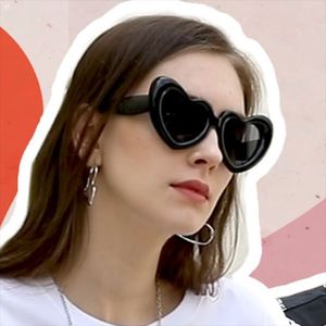 Maidis Heart Shaped Sunglasses For Women UV400 Polarized Plastic <b>Frame</b> <b>Black</b> - Product Image 2
