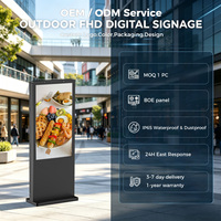 43 49 55 65 İnç Dış Mekan Dijital Reklam Ekranı IP65 Su Geçirmez Süpermarketler İçin Android Dijital Tabela Kiosku Tatil Köyleri İçin