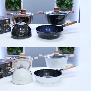 Bộ Nồi Súp Nhà Bếp Cắm Trại Bộ Dụng Cụ Nấu Ăn Bằng Nhôm Không Dính Cảm Ứng Nấu Ăn - Product Image 2