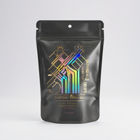 Sachet refermable en Mylar recyclable OEM, à fond plat, pour compléments alimentaires, emballage 400g, finition brillante