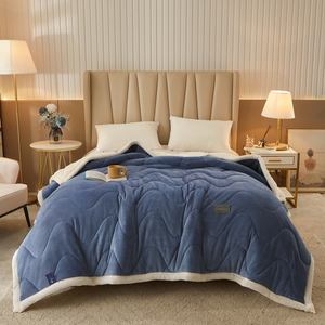 <span class=keywords><strong>Edredón</strong></span> de Franela Gruesa para Invierno, Juego de Ropa de <span class=keywords><strong>Cama</strong></span> de Terciopelo, <span class=keywords><strong>Sherpa</strong></span>, Lana Sintética, Alternativa al Plumón, <span class=keywords><strong>Edredón</strong></span> de Lujo - Product Image 3