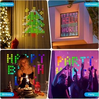LED Illusion Point Control RGB Light Dynamic Screen 2x2 m Voice Controlled Curtain Lamp APP Programming Curtain Lamp