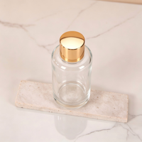 Bouteilles d'huiles essentielles avec compte-gouttes, bouchons à vis en verre, flacons de parfum rectangulaires
