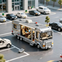 Coche de ladrillo de diseño personalizado buena venta diseño moderno 1/18 escala coche fábrica juguetes de bloques de construcción personalizados para niños