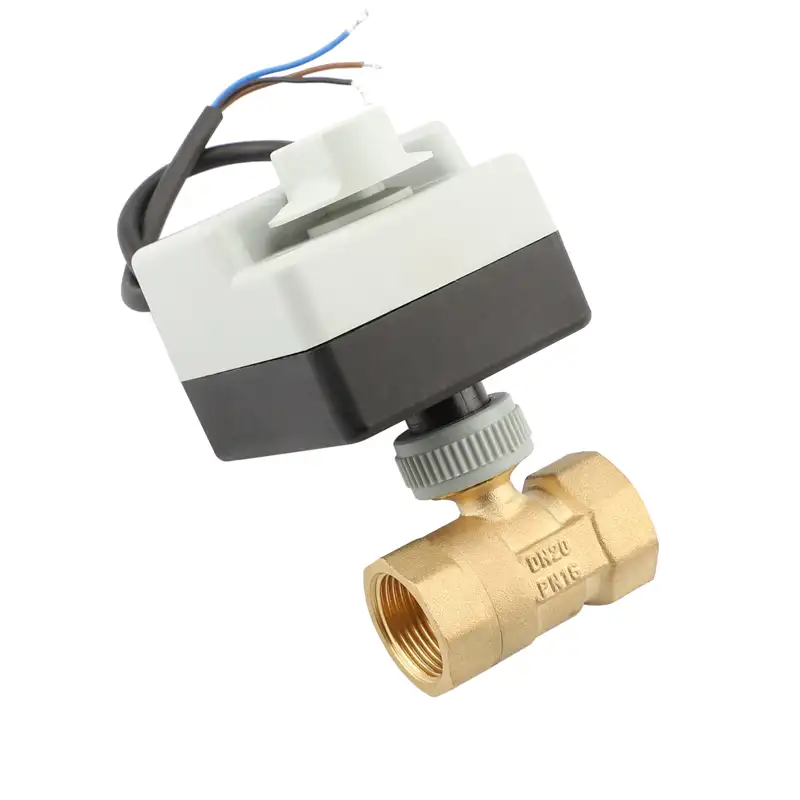 Manufacturers sell high quality brass DN15 DN20 DN25 2-way electric ball valve and supporting electric actuator