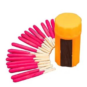 Portable Pink and Colorful Safety Windproof Matches for Outdoor Adventure Household Emergency Wood Match for Camping Hiking