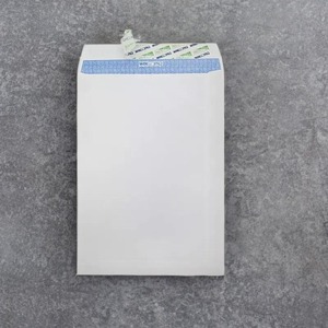 C5 Sobres de bolsillo con sello transparente de 6x9 pulgadas con certificado PEFC de calidad superior Marca personalizada e impresión secreta Sobre de negocios blanco - Product Image 1