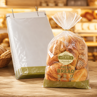 Sacs à pain en LDPE transparent de qualité alimentaire imprimés sur mesure, emballages en plastique pour pain en paine, pour boulangerie commerciale