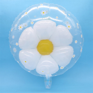 Ballons à hélium transparents en forme de marguerite, de tournesol et de frangipanier rouge, décoration de mariage, fête d'anniversaire, jouets pour enfants, fête prénatale - Product Image 1