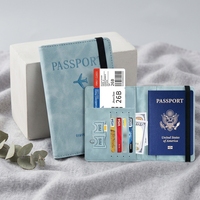 Portefeuille de voyage multifonction ANGO en aluminium de style anglais avec blocage RFID pour cartes de crédit et passeports, et organisateur de billets