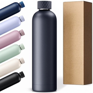 Bouteille d'eau en acier inoxydable couleur pastel mate, isotherme à double paroi, petite ouverture, thermos, logo personnalisé, réutilisable, pour le sport - Product Image 1