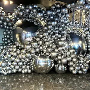 Inflatable Mirror Spheres - Spotted X 9 Shiny Metallic Ball Event Wedding Party Decoration Giant Inflatable Mirror Balloon
