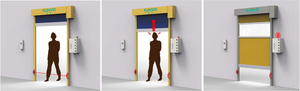 Entrada de tráfico exterior automática <span class=keywords><strong>Garaje</strong></span> de acción rápida Estacionamiento Tela de PVC <span class=keywords><strong>Puerta</strong></span> de <span class=keywords><strong>vinilo</strong></span> enrollable de alta velocidad - Product Image 6