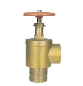 High-quality Brass Angle Hose Fire Fighting Equipment Brass Fire Hose Valve With Hose Connectors Angle Type