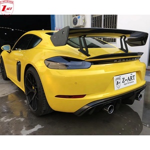 Ala trasera de fibra de carbono para coche, Alerón trasero de fibra de carbono Z-ART 718 para Boxster <span class=keywords><strong>GT</strong></span> <span class=keywords><strong>4</strong></span>, Cayman, 718 - Product Image 4