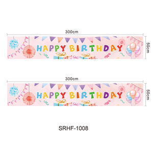 Banderas de banderas personalizadas de fondo de fiesta de <span class=keywords><strong>feliz</strong></span> <span class=keywords><strong>cumpleaños</strong></span> de selección multicolor - Product Image 1