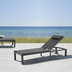 De gama alta de la piscina de Chaise Lounge playa tumbona acolchado tumbona <span class=keywords><strong>con</strong></span> <span class=keywords><strong>ruedas</strong></span> y almohada - Product Image 3