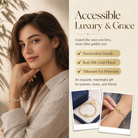Bracelet Tennis en Acier Inoxydable Tendance Or Doré avec Strass et Breloque Œil Turc, Chaîne Réglable, Bijou pour Femme, Idéal pour Fête et Cadeau