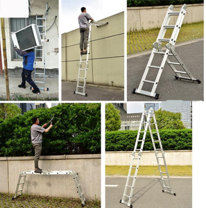 <span class=keywords><strong>Pulete</strong></span> forte scaletta di fabbrica direttamente fornitura multiuso in alluminio scaletta pieghevole - Product Image 5