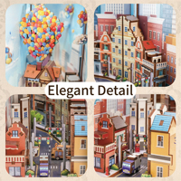 Tonecheer Trade Only Travel with the Wind Assemble Toys Bookend 3D Puzzles Eco-friendly Book Nook LED Light DIY DollHouse Kit