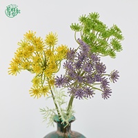 Fabrik-Großhandel 69cm 3-Köpfige Künstliche Queen Anne's Lace Blume mit Kurzem Stiel Orlaya Grandiflora für Hochzeit und Zuhause